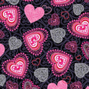 Whole Lotta Love Romantic Hearts - Black