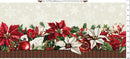 Winter Enchantment Border Stripe - Cream