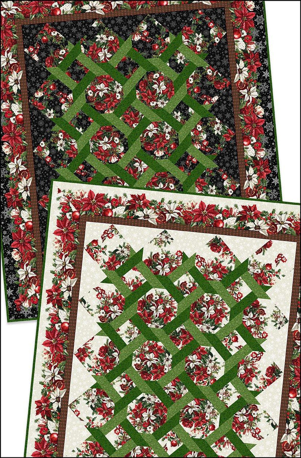Winter Enchantment Garden Twist Quilt Kit Cream Version