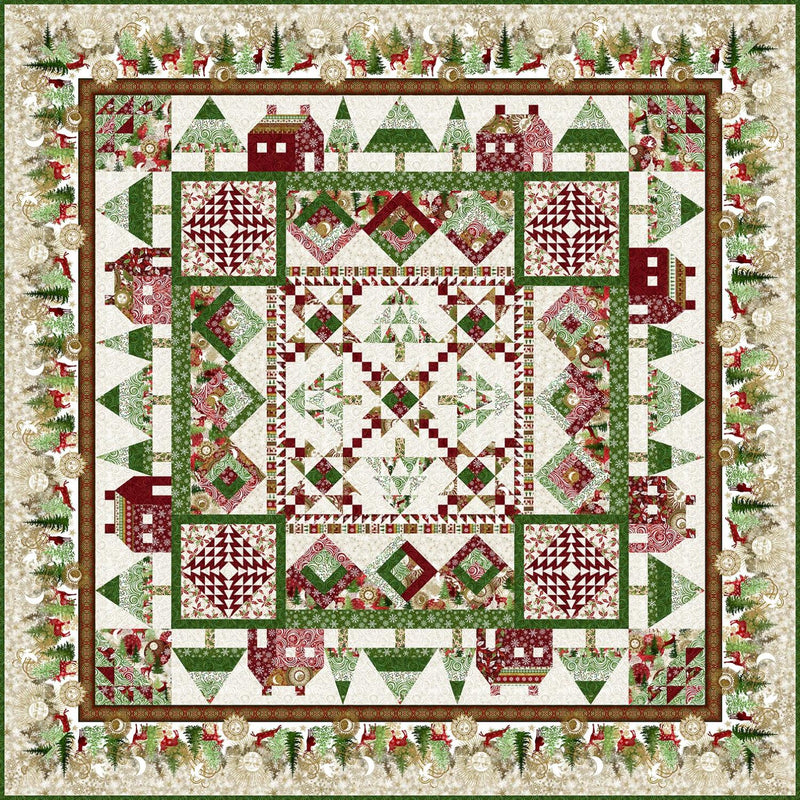 Winter Solstice II Magic of Winter Sampler Quilt Pattern 83.5 x 83.5
