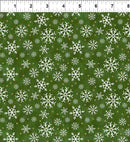 Winter Solstice II Snowflakes - Green/Gold