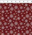 Winter Solstice II Snowflakes - Red/Gold