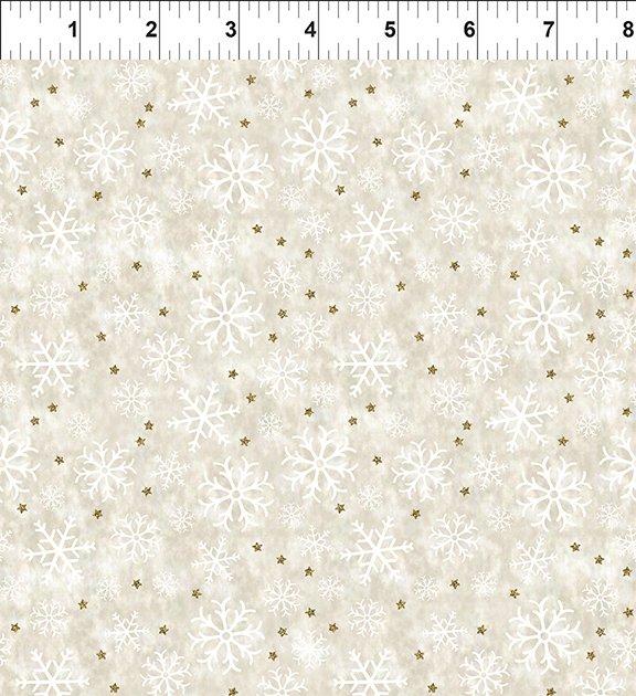 Winter Solstice II Snowflakes - White/Gold