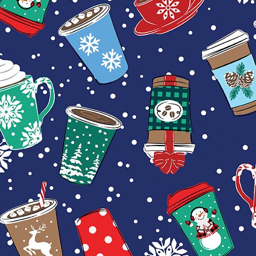 Winter Wonder Comfort Flannel Hot Cocoa - Navy