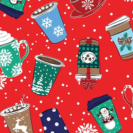 Winter Wonder Comfort Flannel Hot Cocoa - Red