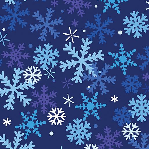 Winter Wonder Comfort Flannel Winter Snowflakes - Navy