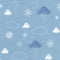 Winter's Day Flannel Snow - Periwinkle