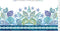 Wonders of the Ocean Border Stripe - Blue