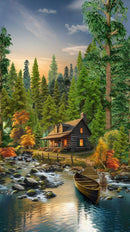 Woodland Retreat 24" Scenic Panel - Multi