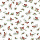 Woodland Whispers Cardinals - White