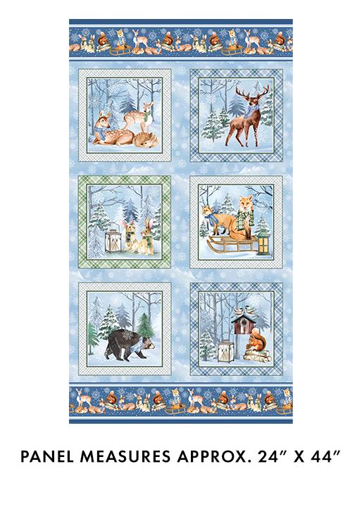 Woodland Wonderland 24" Panel - Blue