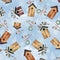 Woodland Wonderland Birdhouses - Light Blue