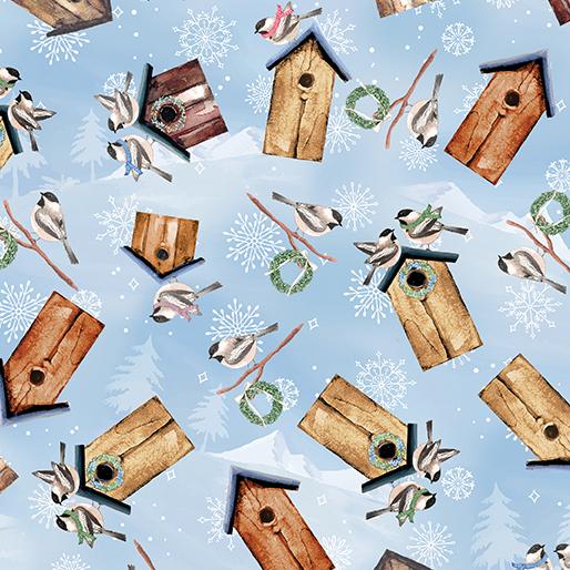 Woodland Wonderland Birdhouses - Light Blue