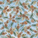 Woodland Wonderland Pinecones - Light  Blue