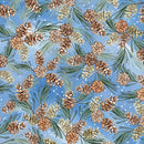 Woodland Wonderland Pinecones - Medium  Blue