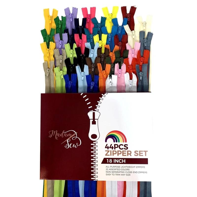 Zipper Sets 18"  22 colors - 44 pcs/box