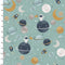 3W Starry Adventures Flannel-Outer Space-Turquoise