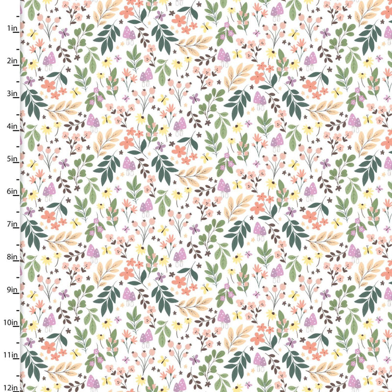 3W Woodland Wander-Tumbling Foliage-White