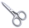 711 - Straight Micro Tip, Large Ring Scissors (4in)