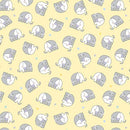 Adorable Alphabet - Baby Elephant - Yellow Flannel