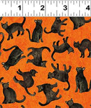 All Hallows Eve Black Cats - Dark Orange