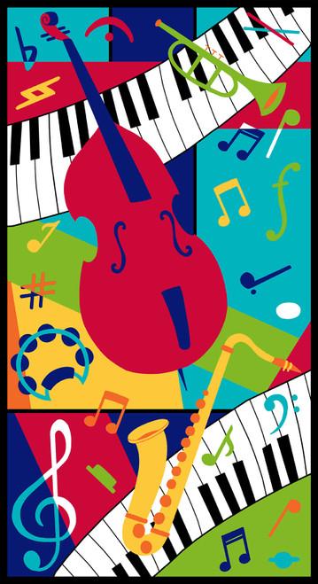 All That Jazz- Musical Panel Multicolored
