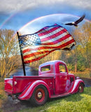 American Patriotic Red Truck Panel 36"