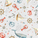 At The Helm - Nautical Toss on Light Gray