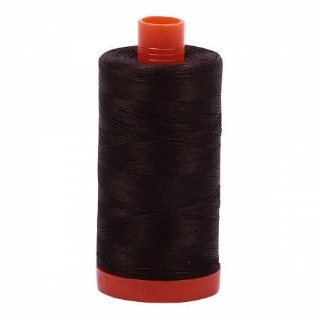 Aurifil  Cotton Thread Solid 50wt 1422yds Very Dark Bark 1130