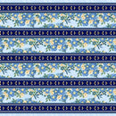 Bee All You Can Bee - Border Stripe - Dark Blue