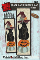 Black Cat In Witches Hat with Hanger