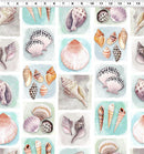 CW Seashell Wishes - Digital Shell Tiles Turquoise
