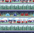 Camp USA Camping Border Stripe - Dark Blue