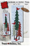 Cardinal in Winter Trees with Evergreen Tree Hanger