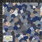 Cats and Yarn on Blue Background