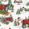 Christmas Red Farm Tractors