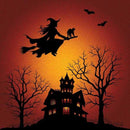Citrine Halloween Witch Digital Panel from Hoffman Fabrics