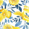 Citrus Sayings Lemons & Leaves On White