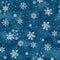 Cold Winter Morning Snowflakes - Dark Blue
