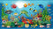 Coral Reef 24" Scenic Panel - Ocean Blue
