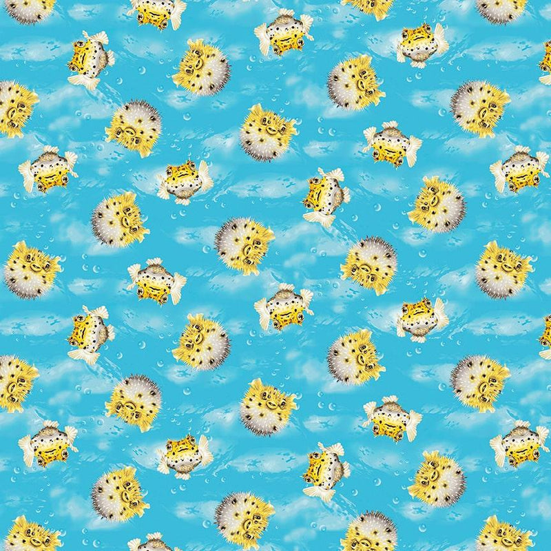 Coral Reef Pufferfish - Aqua