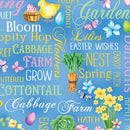 Cottontail Farms Springtime Words - Blue