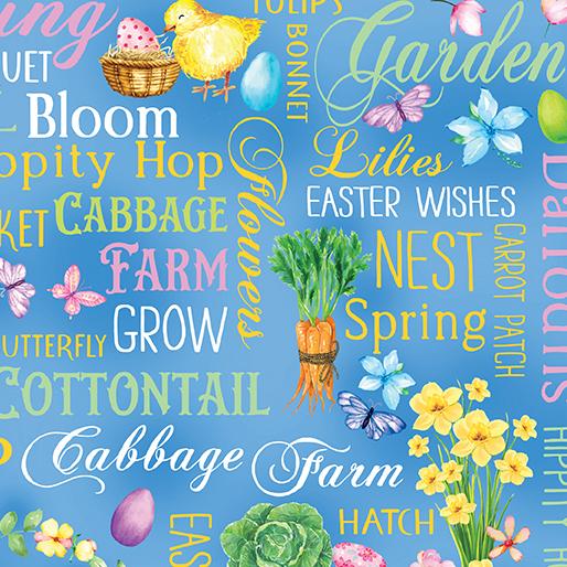 Cottontail Farms Springtime Words - Blue