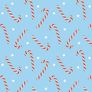 Country Christmas Jolly Candy Canes - Light Blue