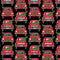 Country Christmas Jolly Red Trucks -- Black