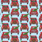 Country Christmas Jolly Red Trucks -- Sky Blue