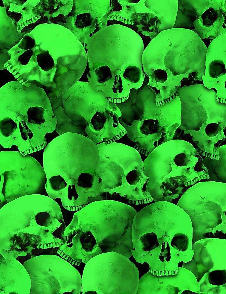 Creep it Real - Packed Glowing Skulls - Black