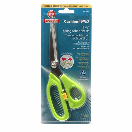 Cushion Pro Spring Action Scissors 8 1/2in Green