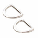 D Ring Flat 1in Nickel Set of Two