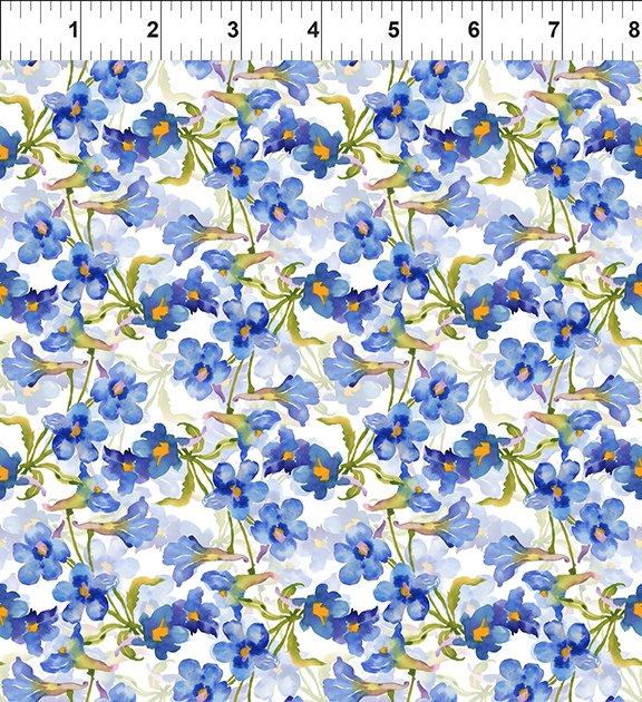 Decoupage Flowers - Blue